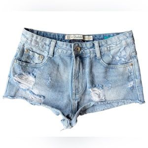 Zara Trafaluc cut off denim jean shorts size 2